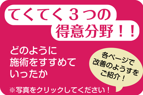 てくてく3つの得意分野